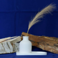 Vase mit Tablett - Deko aus Gips